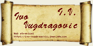 Ivo Vugdragović vizit kartica